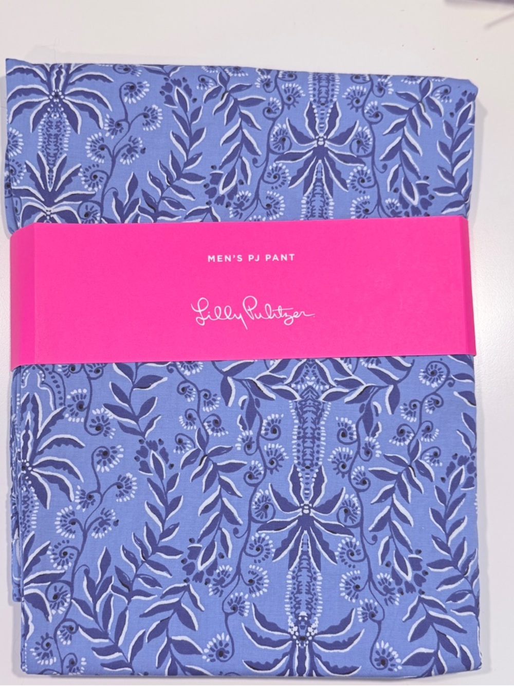 Lilly Pulitzer NWT Men’s PJ Pants Woven With Stretch - Blue Palm Tree 🌴 Print